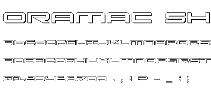 Oramac Shadow font